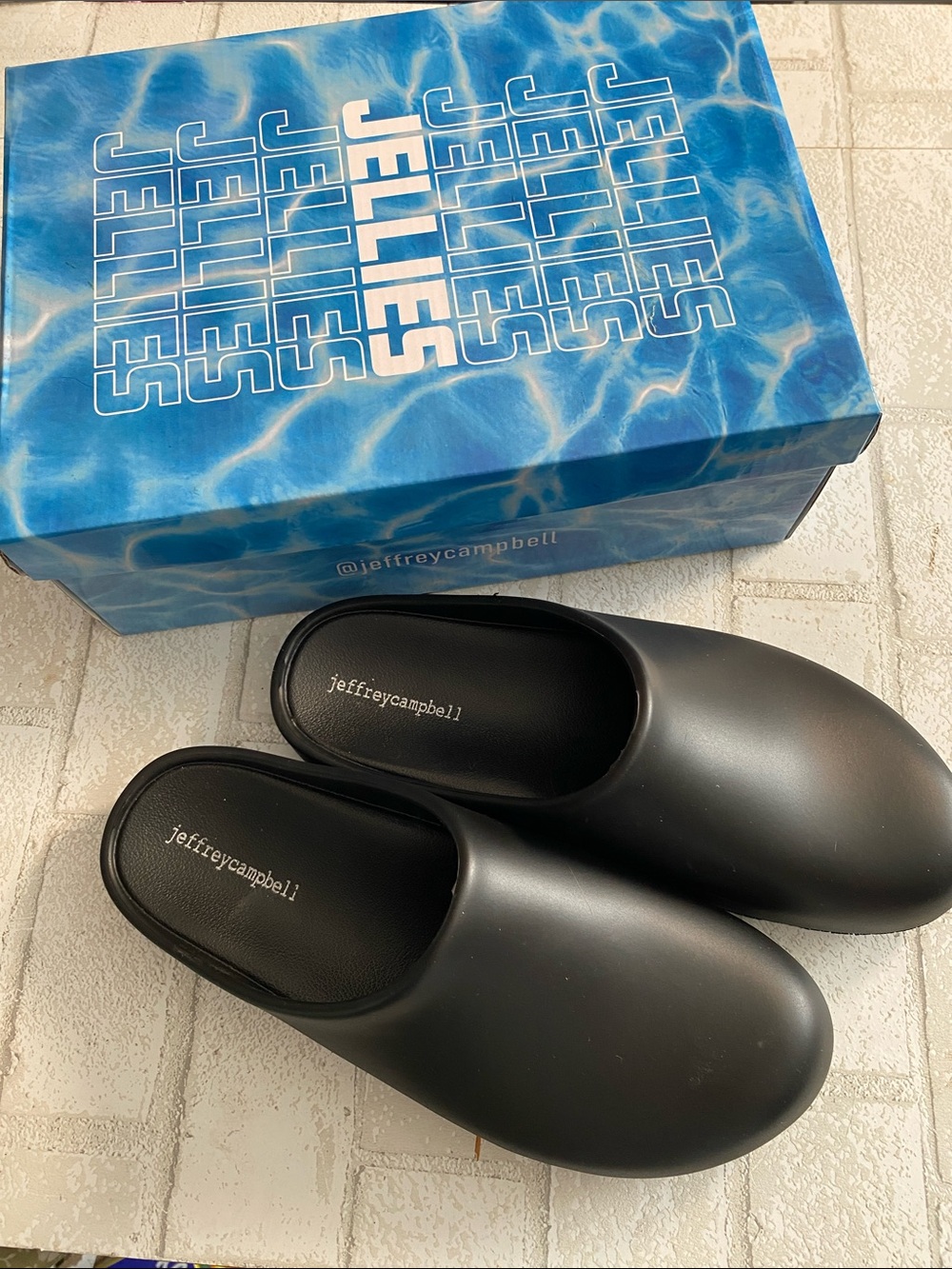 Jeffrey Campbell Matte Black Slip-On Clogs